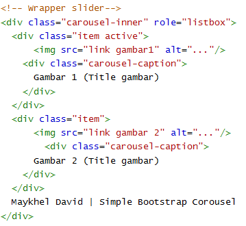 cara membuat slider hanya dengan bootstrap-4